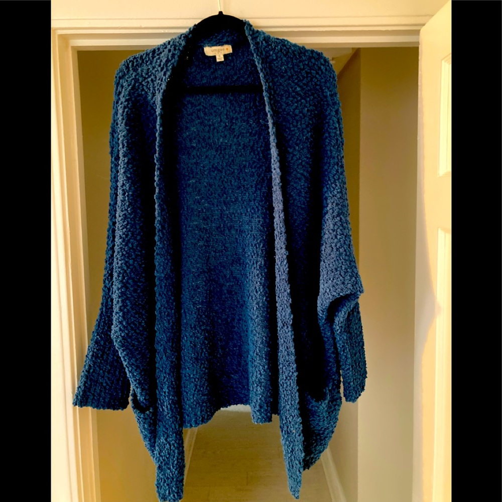 Deep Blue Popcorn Sweater